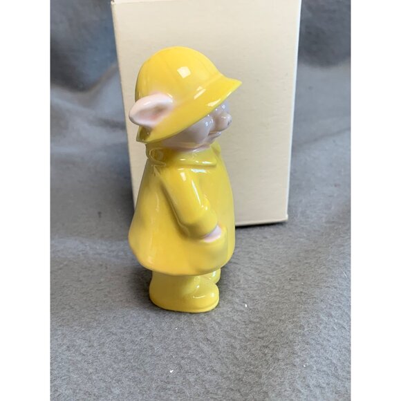 Danbury Mint Piggies Collection Sow-Wester Porcelain Pig Figurine 1980s - Picture 4 of 11